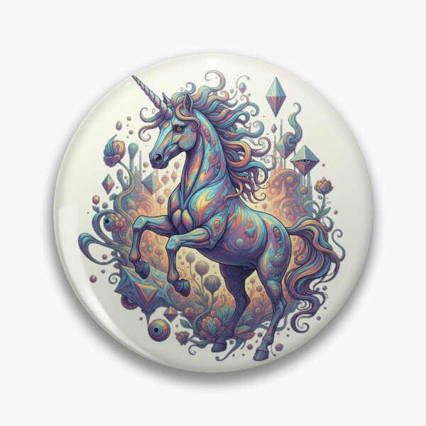 Item preview, Majestic Psychedelic Unicorn: A Vibrant Cosmic Statement designed and sold by MartinxMarie.