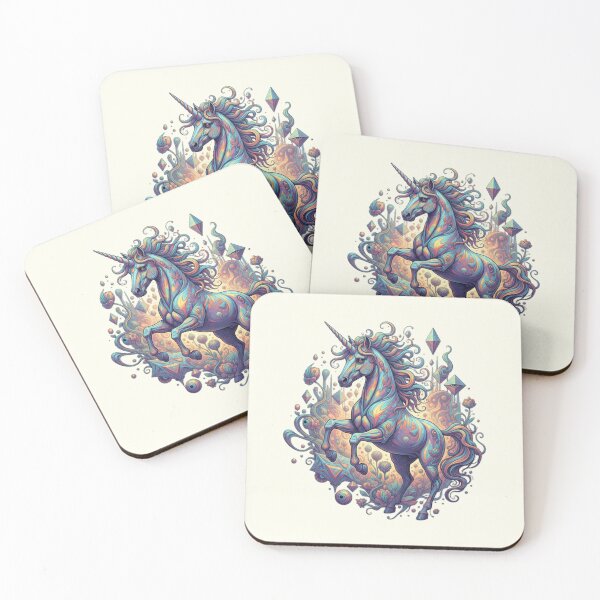 Item preview, Majestic Psychedelic Unicorn: A Vibrant Cosmic Statement designed and sold by MartinxMarie.