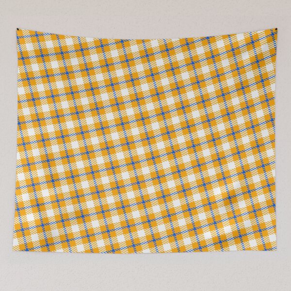 Item preview, Beautiful Yellow Plaid Gingham - Abstract Geometric Shape Pattern   - Gifts For Couples designed and sold by RoyalStarsPatts.