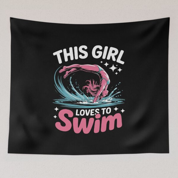 Item preview, Funny Swimming Women Girls Swim Swimmer  designed and sold by VerseFarm.