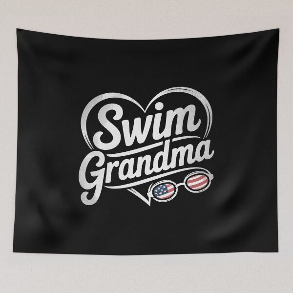 Item preview, Funny Swimming Swim Grandma USA Flag  designed and sold by VerseFarm.