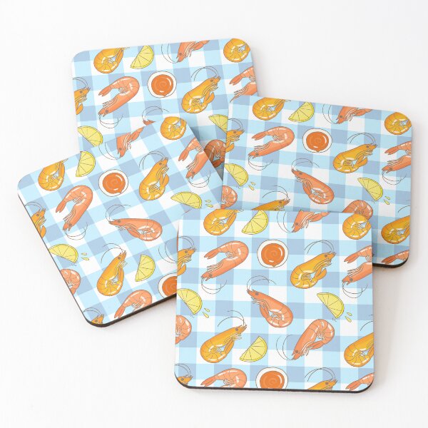 Item preview, Prawns and cocktail sauce (blue) designed and sold by HarunaMcDesigns.