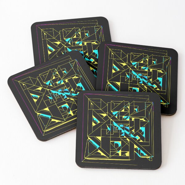 Item preview, Geometric Labyrinth YlwBl designed and sold by UrbanPrts.
