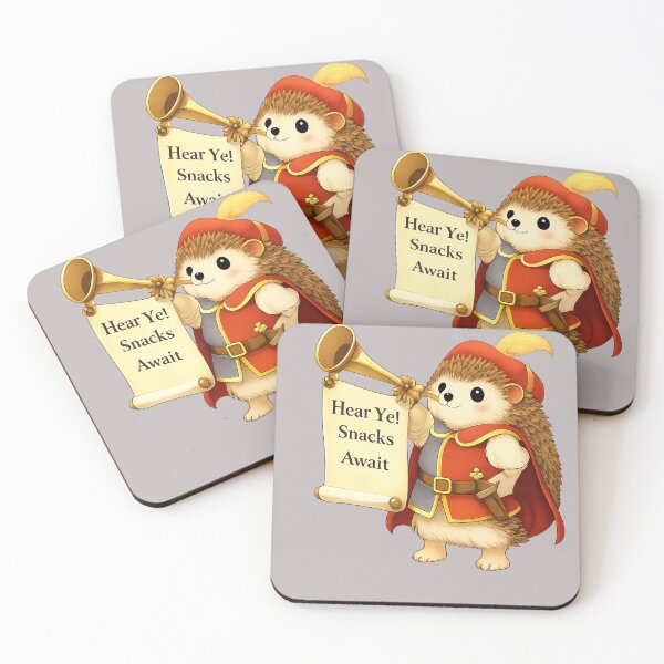 Item preview, Hedgehog Herald – Hear Ye! Snacks Await designed and sold by CraftLum.