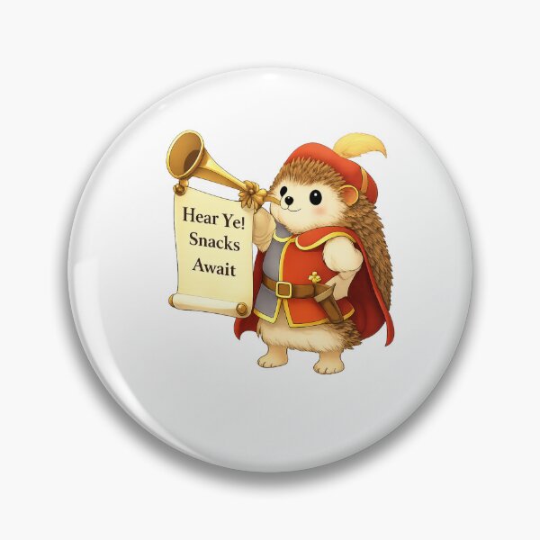 Item preview, Hedgehog Herald – Hear Ye! Snacks Await designed and sold by CraftLum.