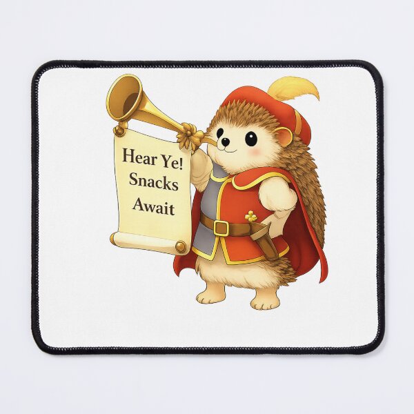 Item preview, Hedgehog Herald – Hear Ye! Snacks Await designed and sold by CraftLum.