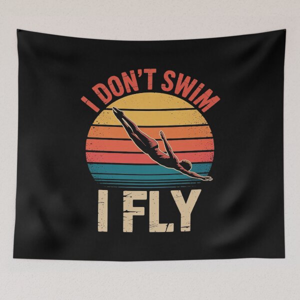 Item preview, I Dont Swim I Fly Swimmer Aquatic Sport Funny Swimming  designed and sold by VerseFarm.