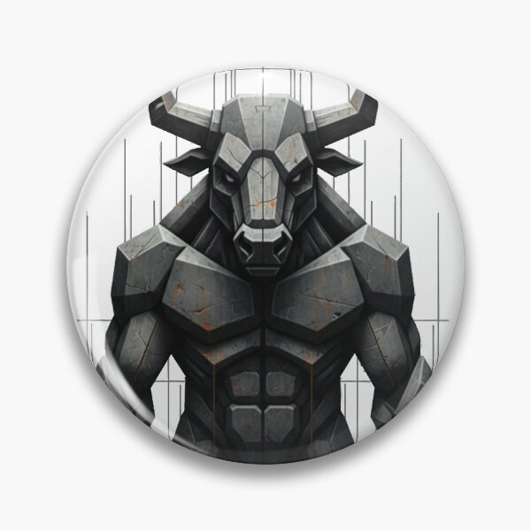 Item preview, Ancient Strength: Geometric Stone Minotaur Guardian Statue designed and sold by MartinxMarie.