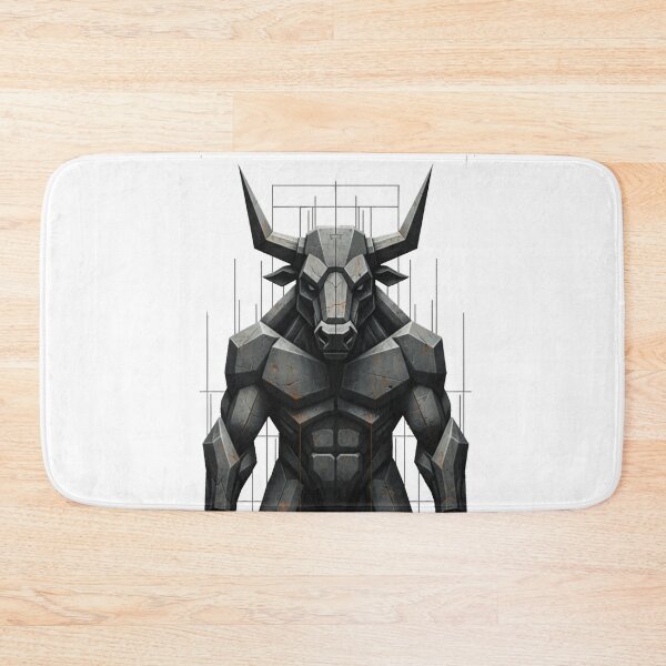 Item preview, Ancient Strength: Geometric Stone Minotaur Guardian Statue designed and sold by MartinxMarie.