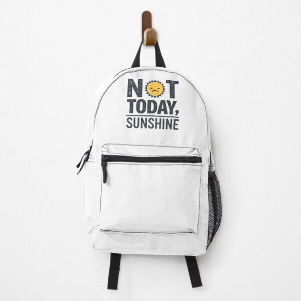 Item preview, Not Today, Sunshine – Minimalist Grumpy Sun Typography Humor Design designed and sold by VividOrganica.