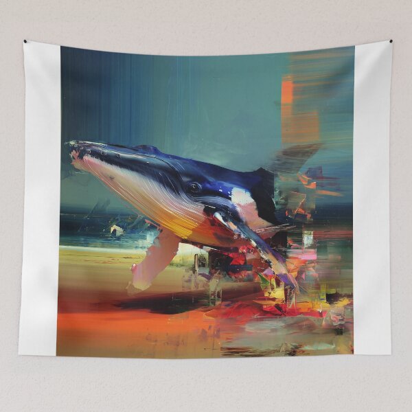 Item preview, Abstract Whale in Vibrant Colors designed and sold by lautir.
