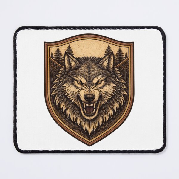 Item preview, Wolf Pack Crest – Fierce Alpha Emblem designed and sold by PawsGiggles.
