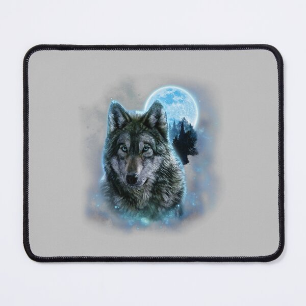 Item preview, Grey Wolf Hunting Ground ICY Moon wolves Forest Nature Galaxy designed and sold by FrankIsabel.