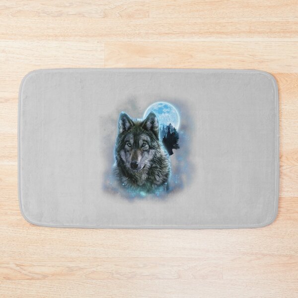 Item preview, Grey Wolf Hunting Ground ICY Moon wolves Forest Nature Galaxy designed and sold by FrankIsabel.
