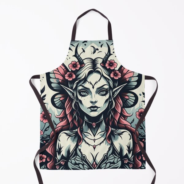 Item preview, Dark Forest Fairy – Tattoo Flash Illustration designed and sold by WhereHopeBlooms.