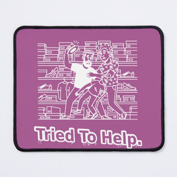 Item preview, Tried To Help. LGBTQ+ Funny Retail Chaos Line Drawing designed and sold by Elando1212.
