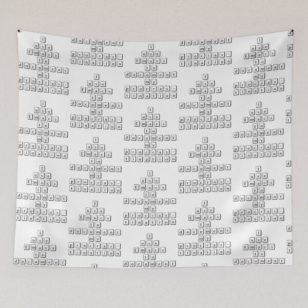 Item preview, I Use Emacs to Document My Procrastination – Lisp and Emacs Humor designed and sold by Nerd Romance Café.
