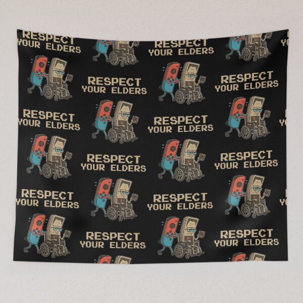 Item preview, Video Game Respect Your Elders Retro 80 90s Old Gamer Gaming designed and sold by pansak.