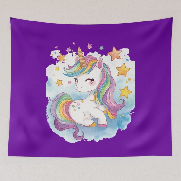Item preview, Whimsical Watercolor Rainbow Unicorn designed and sold by RizziesDesign.