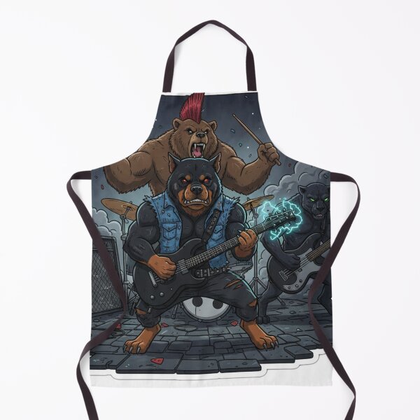 Item preview, Animal Rock Band Street Stage Illustration designed and sold by RebellDancer.