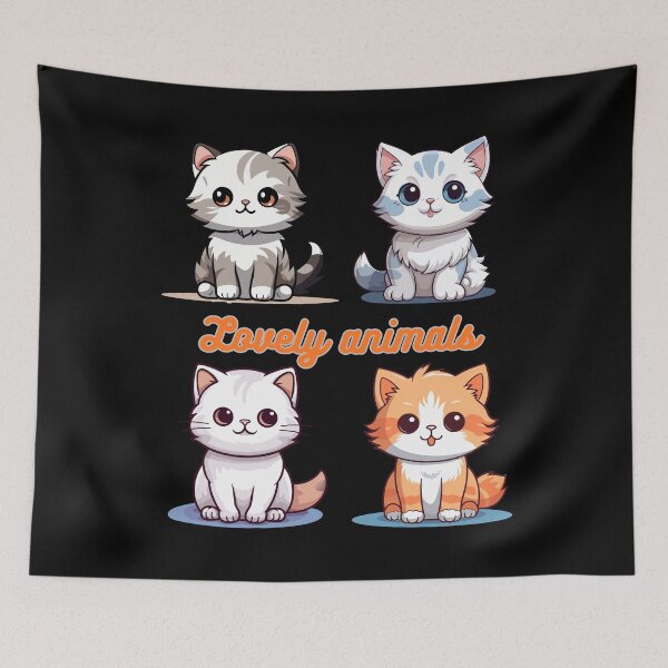 Item preview, Lovely animals cute cat illustration for cat lovers   designed and sold by MegiSmile.