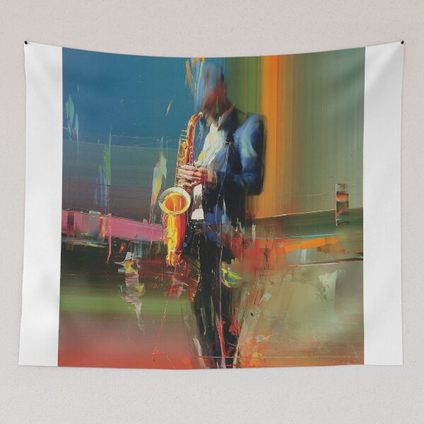 Item preview, Abstract Saxophonist Performance designed and sold by lautir.