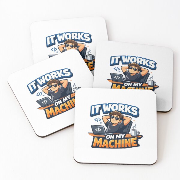 Item preview, It Works On My Machine – Funny Programmer & Developer Meme Illustration designed and sold by inaveed.