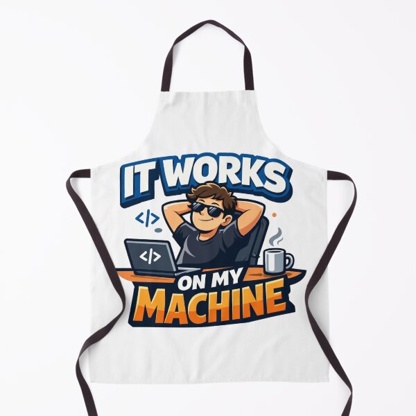 Item preview, It Works On My Machine – Funny Programmer & Developer Meme Illustration designed and sold by inaveed.