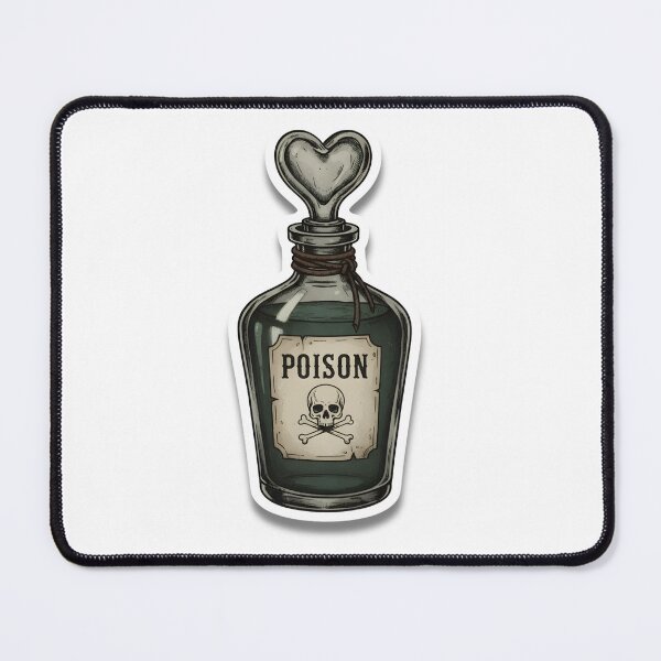 Item preview, Love Potion Poison - Vintage Apothecary Heart Bottle Sticker designed and sold by Skill_&_Stone.