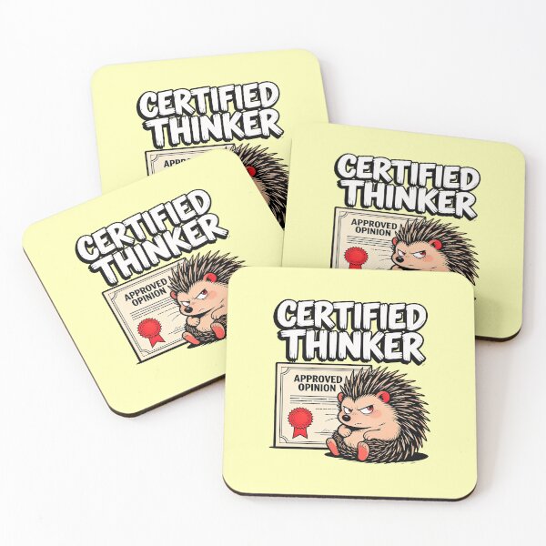 Item preview, CERTIFIED THINKER designed and sold by CriticalCult.