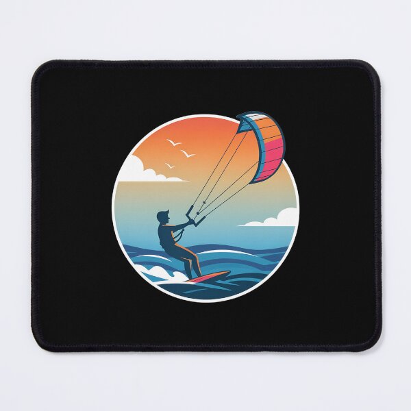 Item preview, Kitesurfing Sunset – Bold Kite Surfer Ocean Illustration designed and sold by VividOrganica.