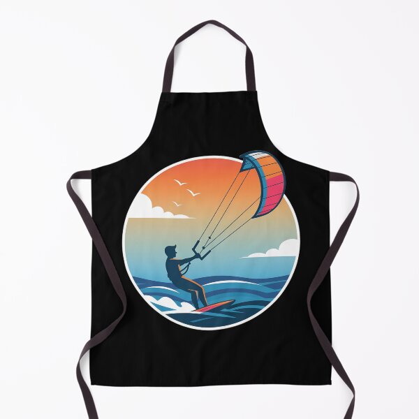 Item preview, Kitesurfing Sunset – Bold Kite Surfer Ocean Illustration designed and sold by VividOrganica.