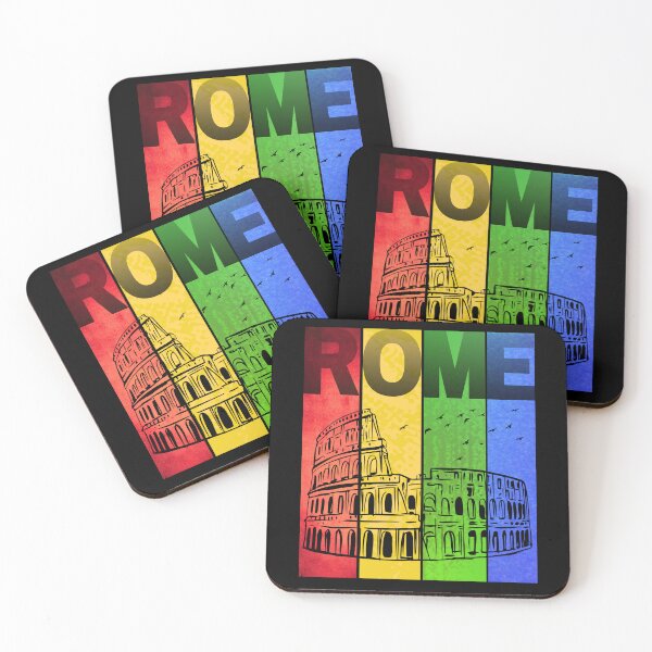 Item preview, Rome Colosseum in Bright Colors - Colorful Rome Colosseum Illustration - Rome, Italy designed and sold by Noble-Piece.