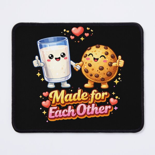 Item preview, Milk & Cookies – Made for Each Other Cute Food Love Design designed and sold by scanusha1979.