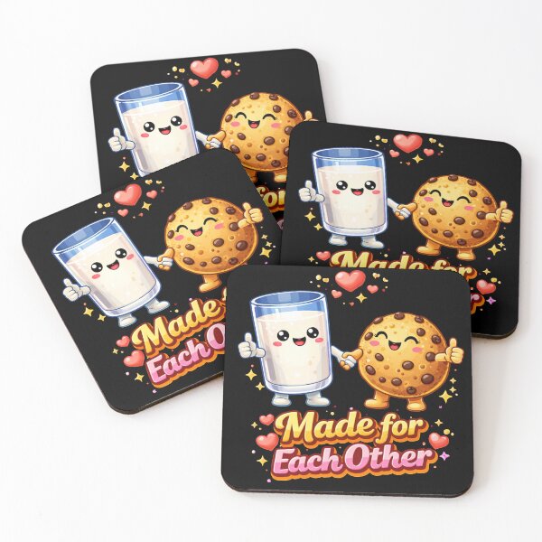 Item preview, Milk & Cookies – Made for Each Other Cute Food Love Design designed and sold by scanusha1979.