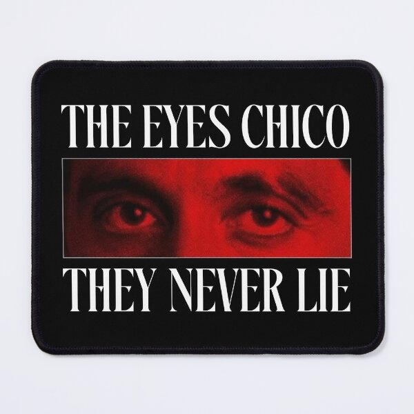 Item preview, The Eyes Chico They Never Lie Red Cinema Art designed and sold by 2112Shop.
