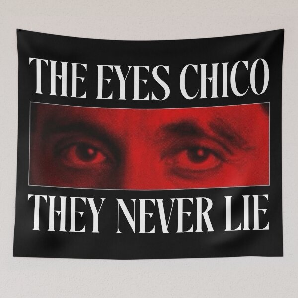 Item preview, The Eyes Chico They Never Lie Red Cinema Art designed and sold by 2112Shop.