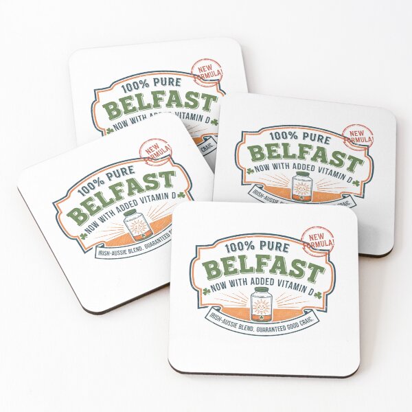 Item preview, 100% Pure Belfast Vitamin D | Funny Irish Aussie Humour & Craic | Retro Vintage Label designed and sold by gomofo1974.