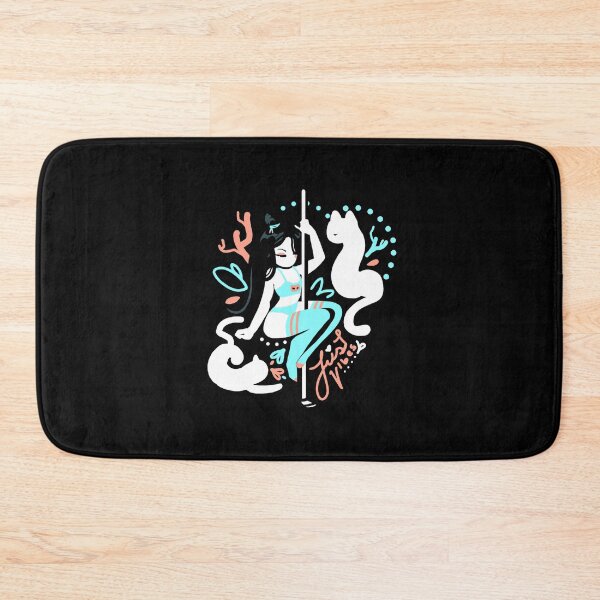 Item preview, Just Vibes! A Cute Pole dancer sticker with cat and floral themes designed and sold by Soratern.
