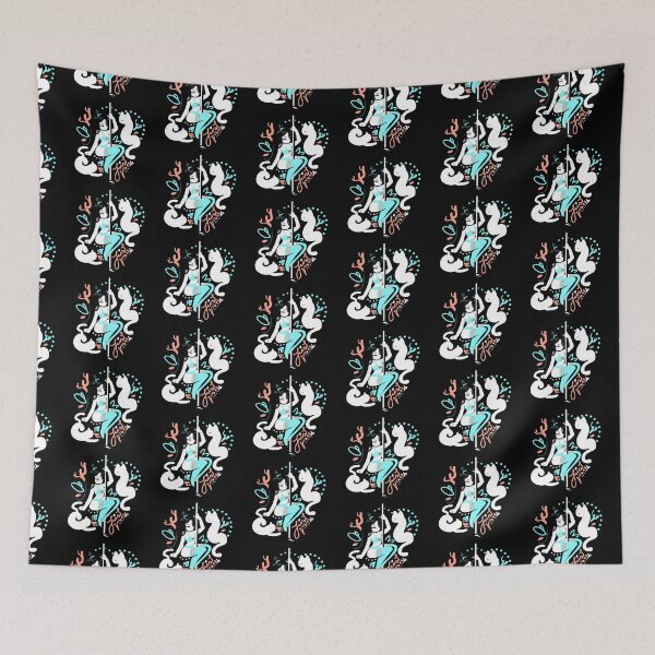 Item preview, Just Vibes! A Cute Pole dancer sticker with cat and floral themes designed and sold by Soratern.
