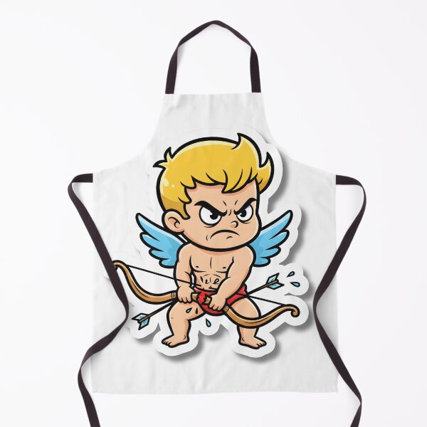 Item preview, Angry Chibi Cupid Breaking Bow - Funny Anti Valentine Art designed and sold by Skill_&_Stone.