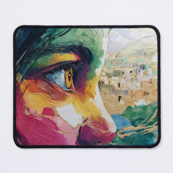 Item preview, Longing for Kurdistan - Watercolor portrait with gold accents designed and sold by Nû-Ezzz.