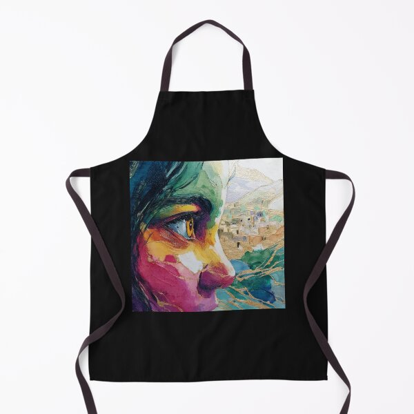 Item preview, Longing for Kurdistan - Watercolor portrait with gold accents designed and sold by Nû-Ezzz.