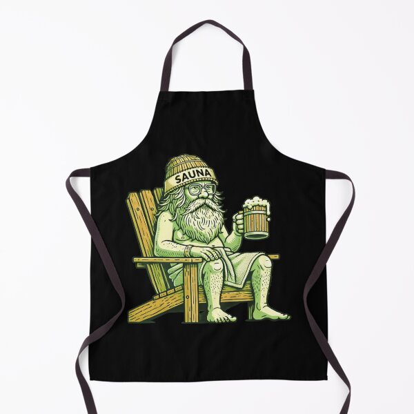 Item preview, Sauna Grandpa - An old man enjoying the best refreshment with sauna and beer designed and sold by WABISABIMOMENTS.