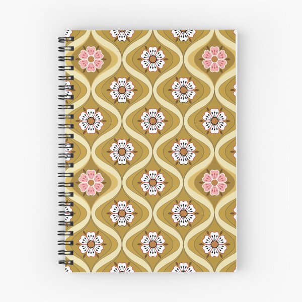 Item preview, Luxury Retro Waves , Pink Blossom Elegance , Golden Wave Garden ,  Soft Pink Accents , Royal Petal Pattern , Classic Gold Series designed and sold by DualEnergy.