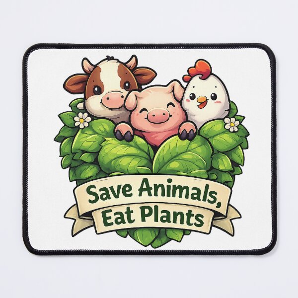 Item preview, Save Animals, Eat Plants designed and sold by PossumsWorkshop.