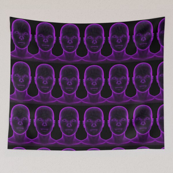 Item preview, Neon Digital Face – Futuristic Abstract Technology Art designed and sold by PixelVibe782.
