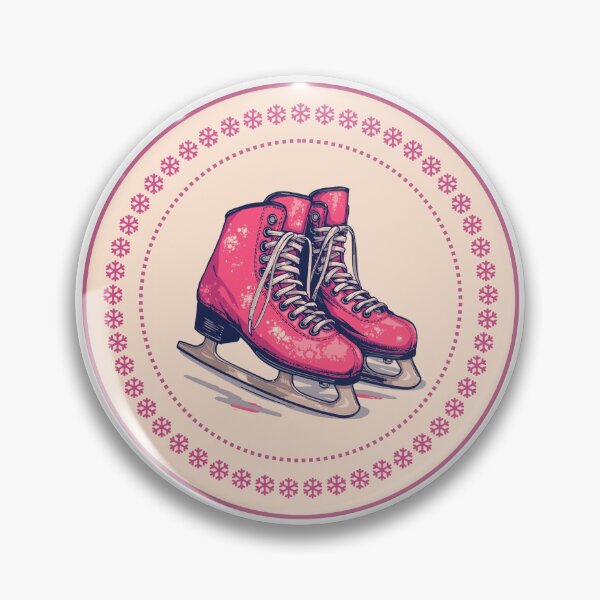 Item preview, Winter Sports Games Pink Figure Skates Sticker designed and sold by colorleafz.