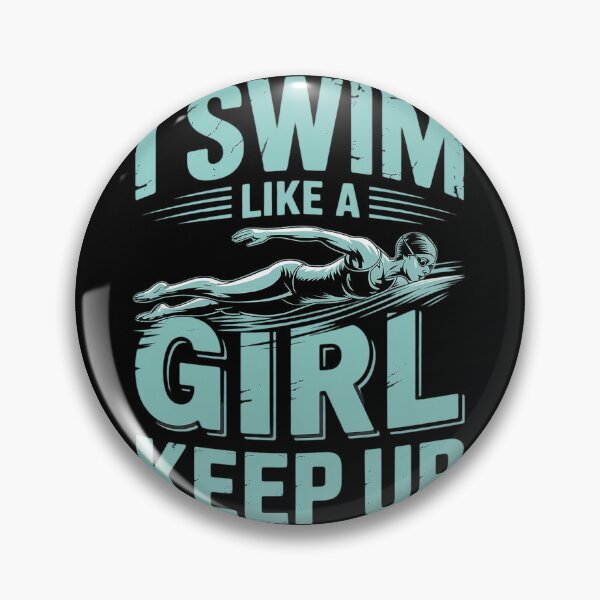 Item preview, I Swim Like A Girl Keep Up Swim Team Shirt Women Swimmer  designed and sold by VerseFarm.