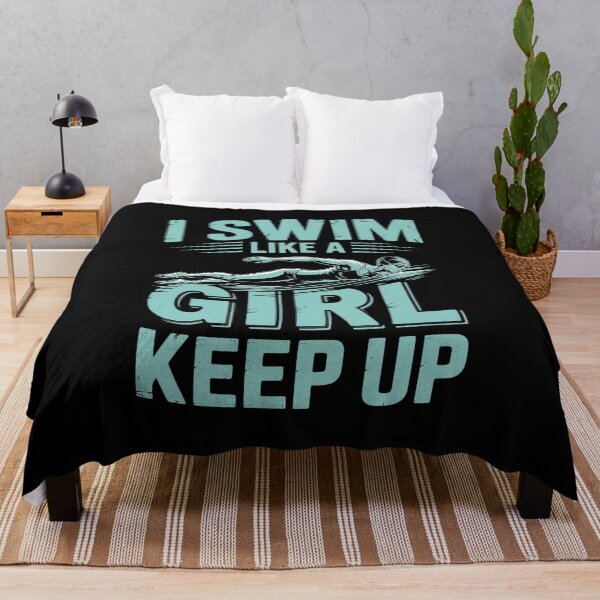 Item preview, I Swim Like A Girl Keep Up Swim Team Shirt Women Swimmer designed and sold by VerseFarm.